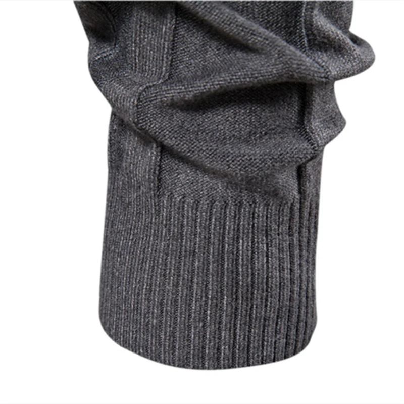 Pullover Mit Rollkragen Für Herren Lässig Basic Einfarbig Warm Gestreifter Für Winter Für - Braun