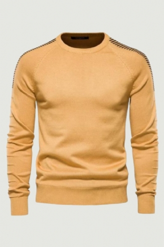 Pullover Mit Überschnittenen Ärmeln Für Herren Lässig Rundhalsausschnitt Slim Fit Für Warmer Winterpullover Für