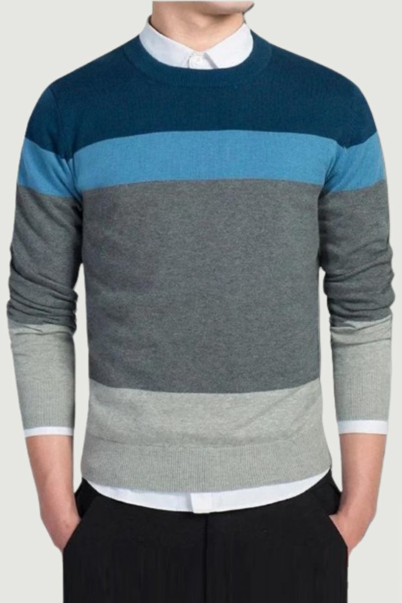 Pullover Und Für Herren Lässige Slim-fit-strickpullover Mit Langen Ärmeln Herrenbekleidung