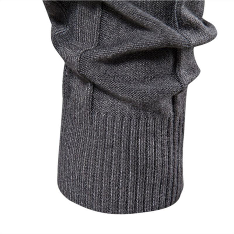 Slim Fit-pullover Mit Rollkragen Für Herren Lässig Basic Einfarbig Warm Gestreifter Pullover Für Neue Winterpullover Für - Braun