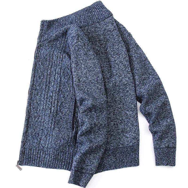 Strickjacke Herren Pullover Herbst Winterjacken Strickmantel Lässig - Blau