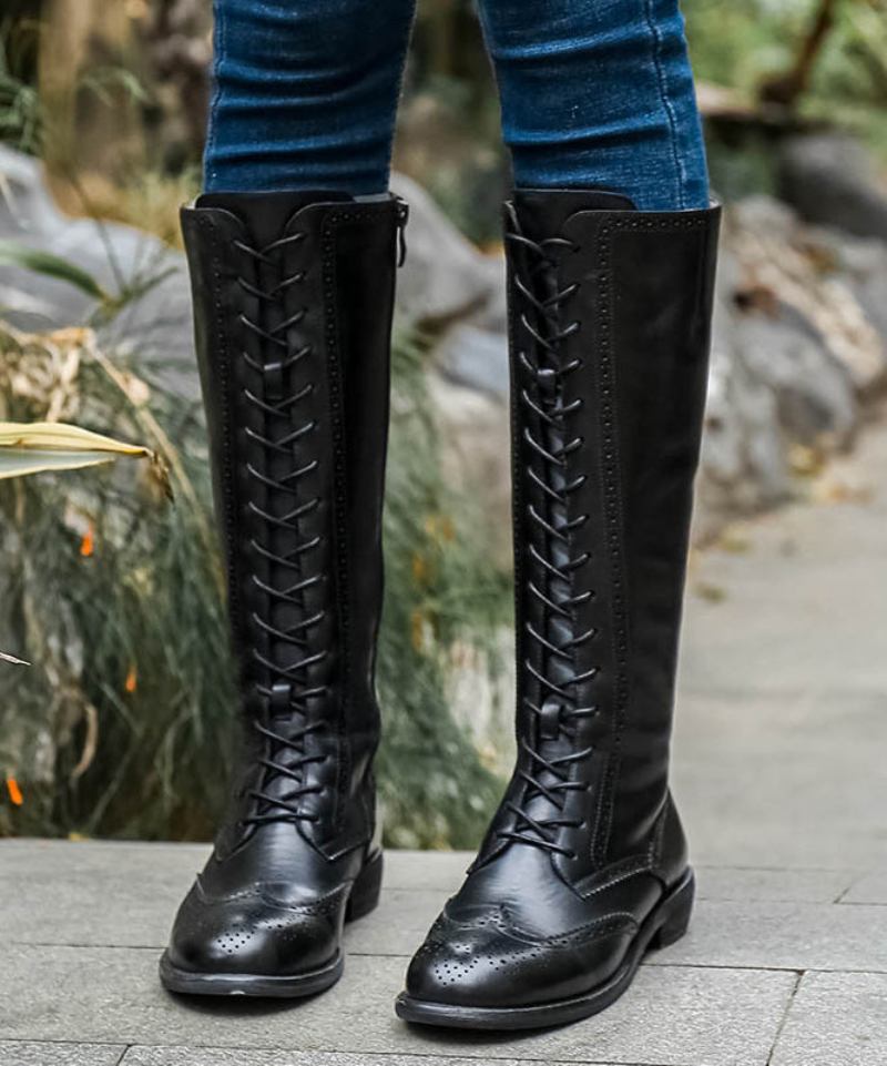 Boutique-stiefel Mit Kreuzriemen Kuscheliger Wolle Kaffee - Damen-Wollmäntel