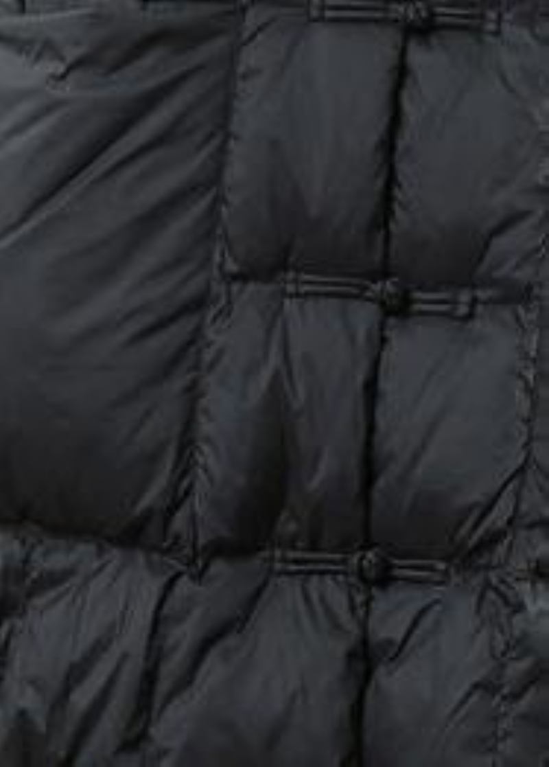 Feiner Locker Sitzender Langer Mantel Winterjacke Schwarzer Stehkragen Chinesische Wolloberbekleidung Mit Knopfleiste - Damen-Wollmäntel