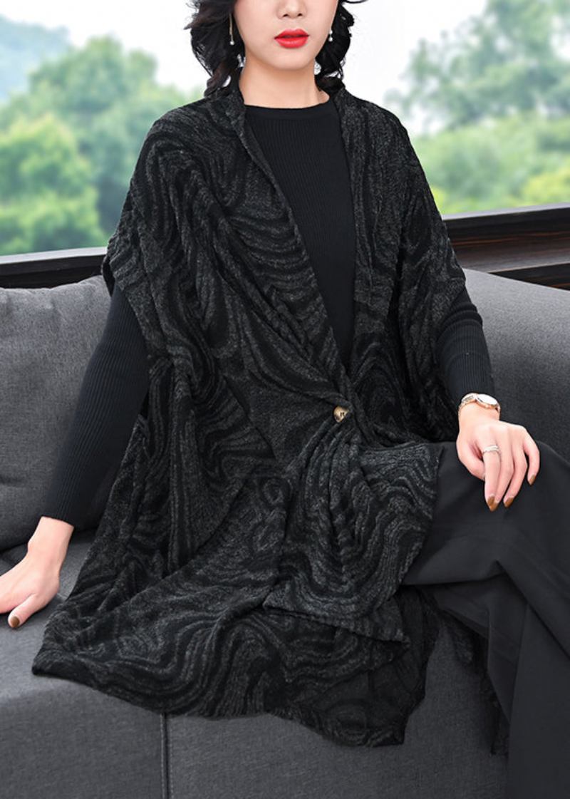 Französisches Grünes Patchwork-wollkleid Mit Stehkragen Herbst - Damen-Wollmäntel