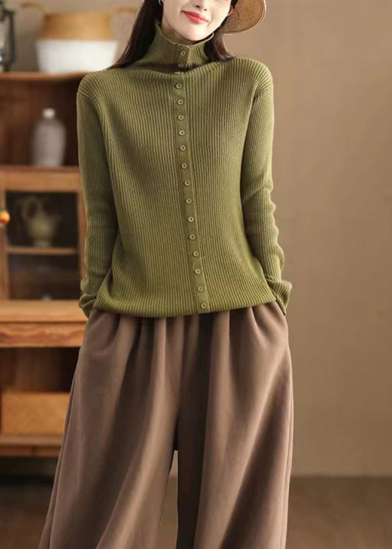 Herbst-wollpullover Mit Hohem Kragen In Grau Mit Originellem Design - Damen-Wollmäntel