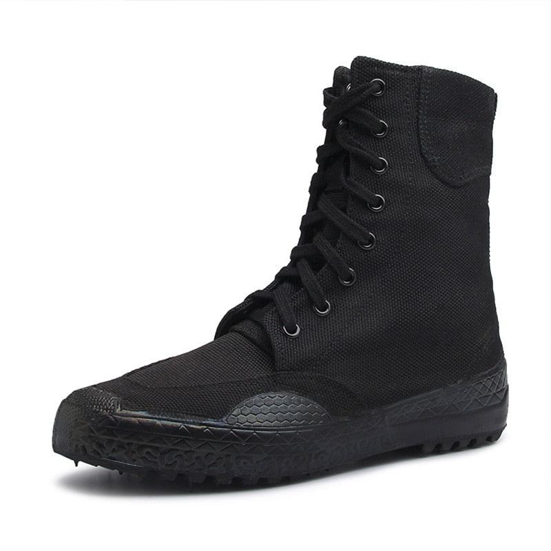 Herrenstiefel Für Herbst Freizeitschuhe Schnürstiefel Für Herren Hohe Flache Stiefel Wanderschuhe Für Sneaker - Schwarz