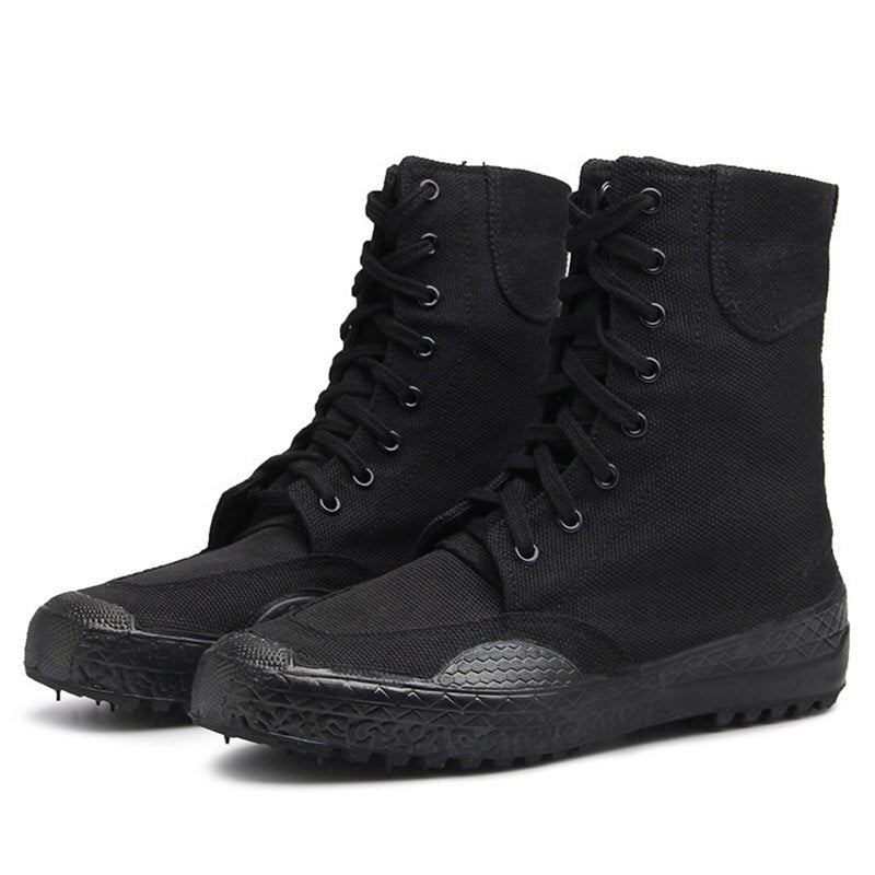 Herrenstiefel Für Herbst Freizeitschuhe Schnürstiefel Für Herren Hohe Flache Stiefel Wanderschuhe Für Sneaker - Schwarz