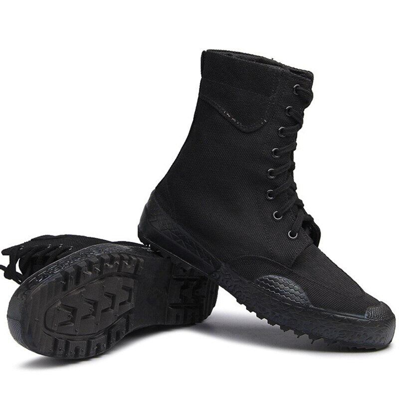 Herrenstiefel Für Herbst Freizeitschuhe Schnürstiefel Für Herren Hohe Flache Stiefel Wanderschuhe Für Sneaker - Schwarz