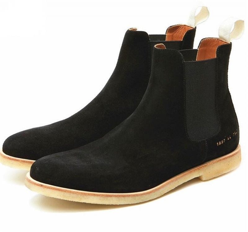 West Chelsea-stiefel Aus Echtem Leder Für Herren Mit Plateausohle - Gelb