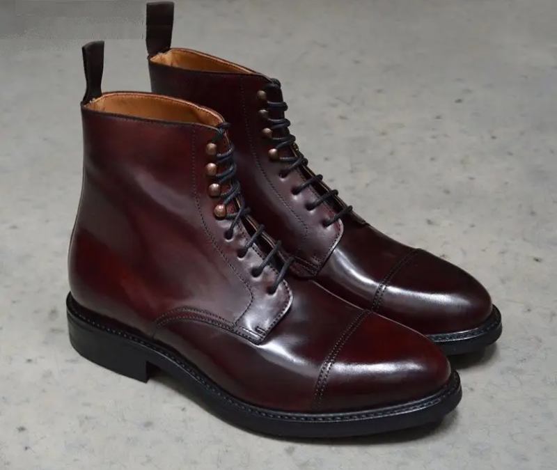 Winterstiefel Für Herren Rutschfest Samt Arbeitsstiefel Designer-schuhe Aus Echtem Leder Für - Braun