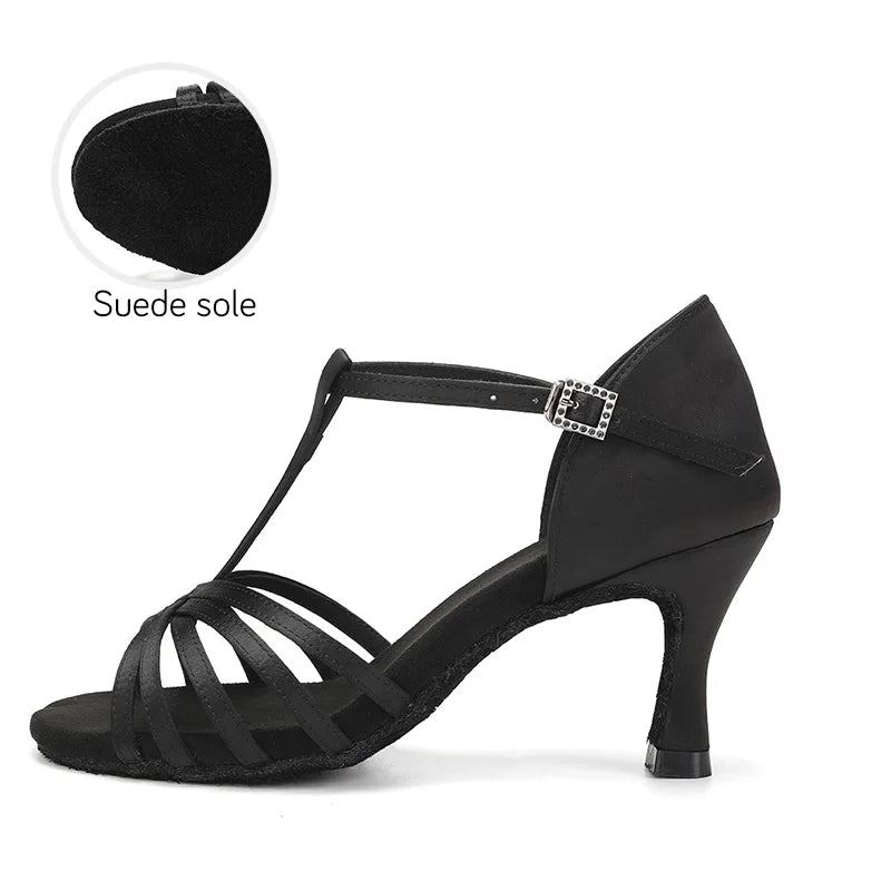 Lateinschuhe Für Damen Schuhe Für Lateinbraun Moderne Sandalen - Modell 1 55CM