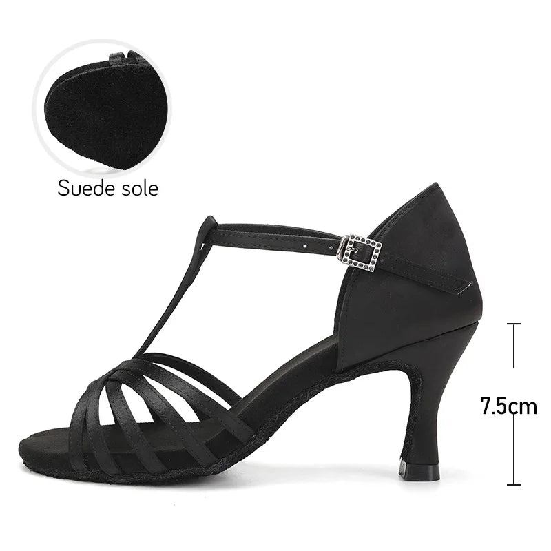 Lateinschuhe Für Damen Schuhe Für Lateinbraun Moderne Sandalen - Modell 1 55CM