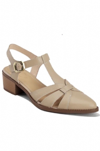 Sandalen Für Damen Quadratische Schuhe Mit Mittlerem Absatz Elegante Schlichte Sommerschuhe Für