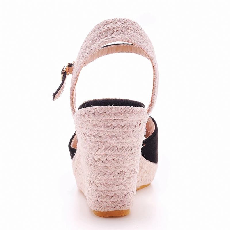 Sommerschuhe Für Damen Keilabsatzsandalen Plateau-high-heels - Beige