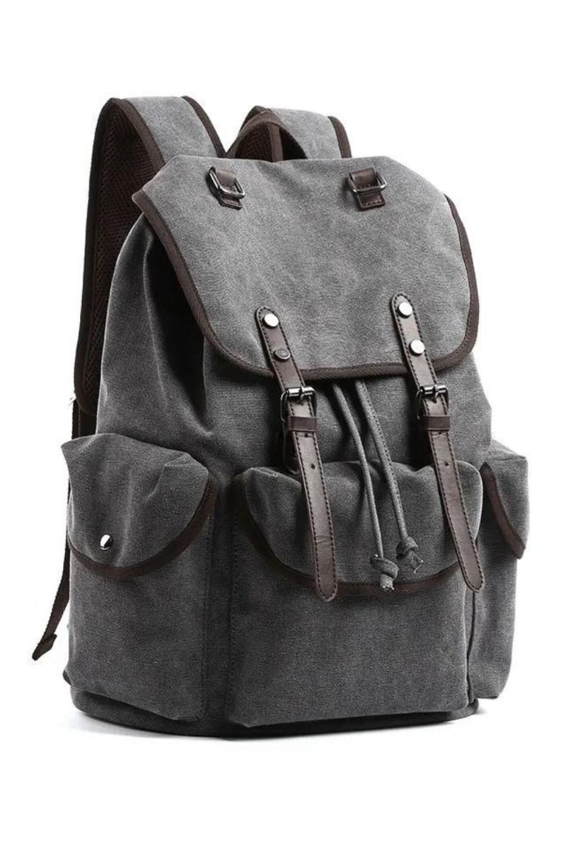 Canvas-vintage-rucksack 30 L Großer Reiserucksack Lässige Büchertasche Für 15.6-zoll-laptop Reise