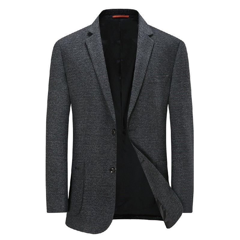 Frühlings Casual Plaid Blazer Herrenjacken - Dunkelgrau