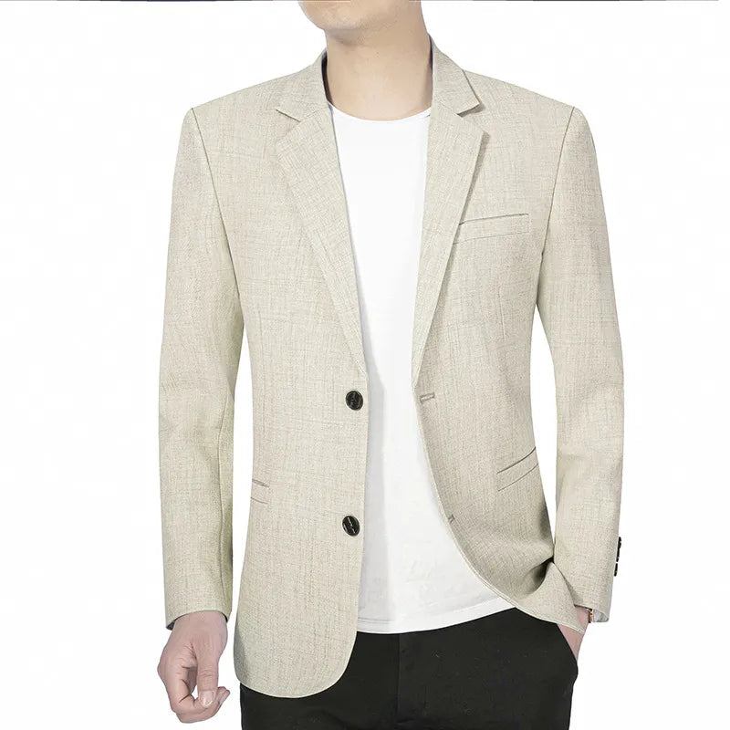 Herren Anzugjacke Dünne Blazer Frühling Herbst Massiv Business Casual Herrenkleidung Mäntel - Hellblau