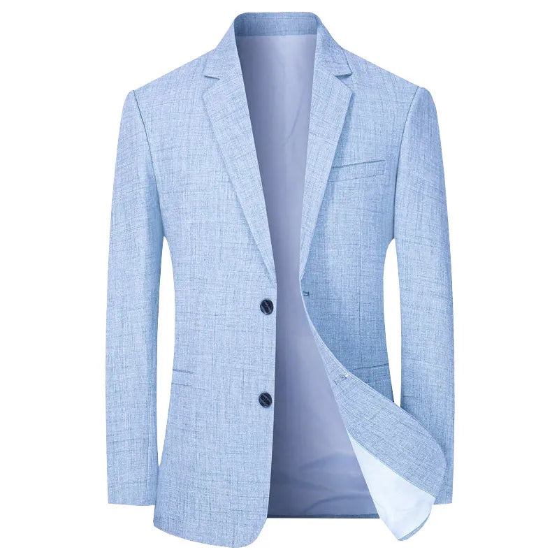 Herren Anzugjacke Dünne Blazer Frühling Herbst Massiv Business Casual Herrenkleidung Mäntel - Hellblau