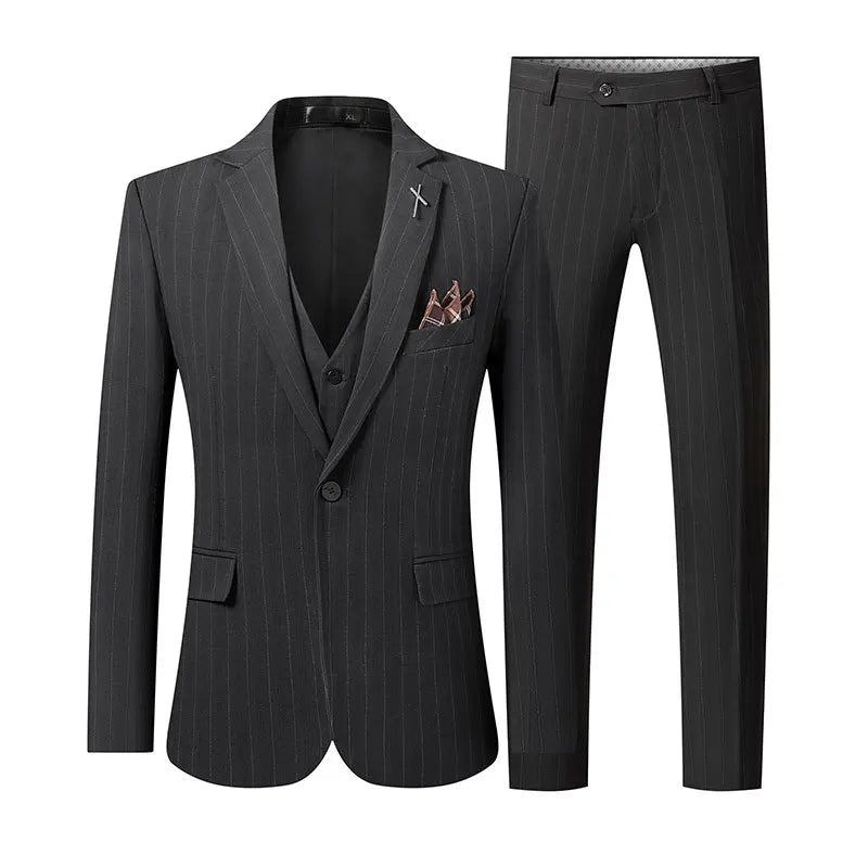 Herren Britischer Slim-formaler Klassischer Gentleman-blazer Männliche Einfarbige Freizeitanzüge - Hellgrau