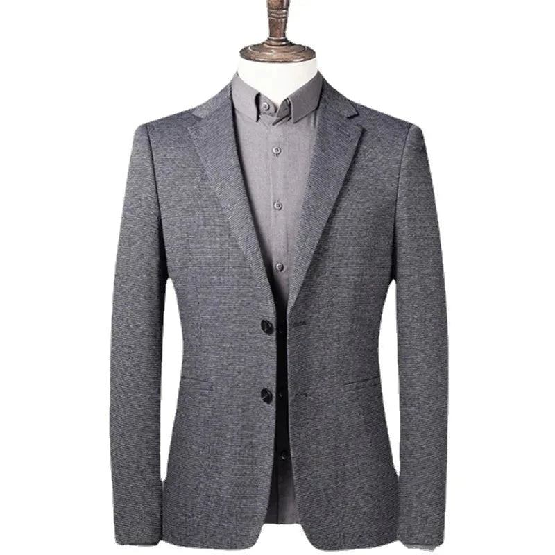 Herren Casual Business Anzugjacke Bräutigam Hochzeitsshow Männlicher Blazer - Grau