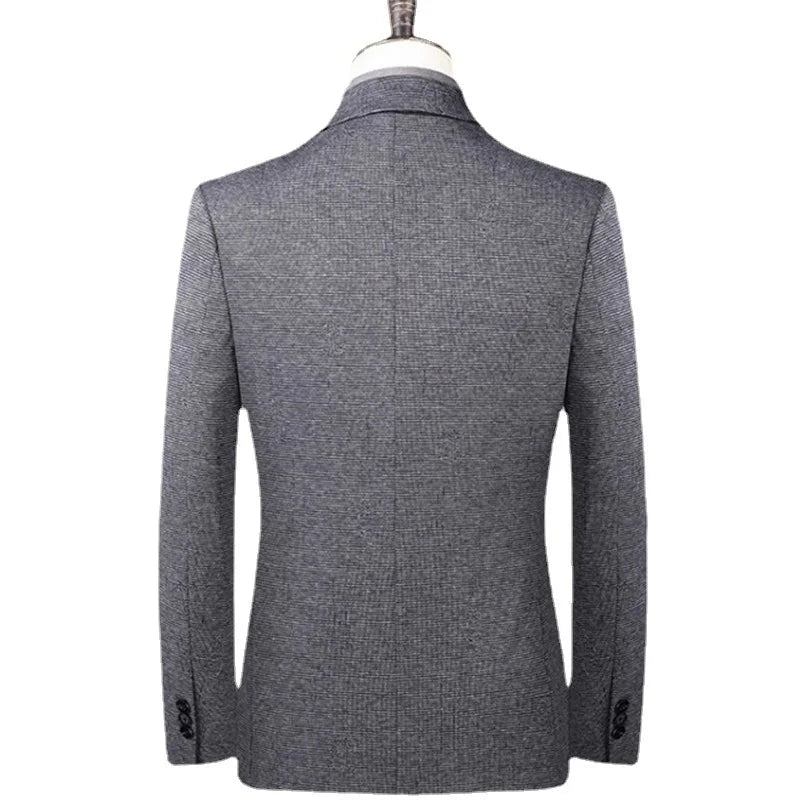 Herren Casual Business Anzugjacke Bräutigam Hochzeitsshow Männlicher Blazer - Grau