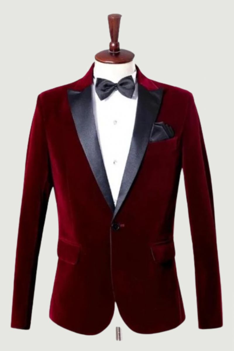 Herrenblazer Einreihige Jacke Formeller Bräutigam-smoking Schmales Hochzeits-partykleid Business-casual-anzug Für Männer