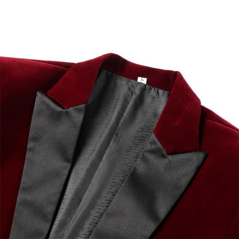 Herrenblazer Einreihige Jacke Formeller Bräutigam-smoking Schmales Hochzeits-partykleid Business-casual-anzug Für Männer - Schwarz