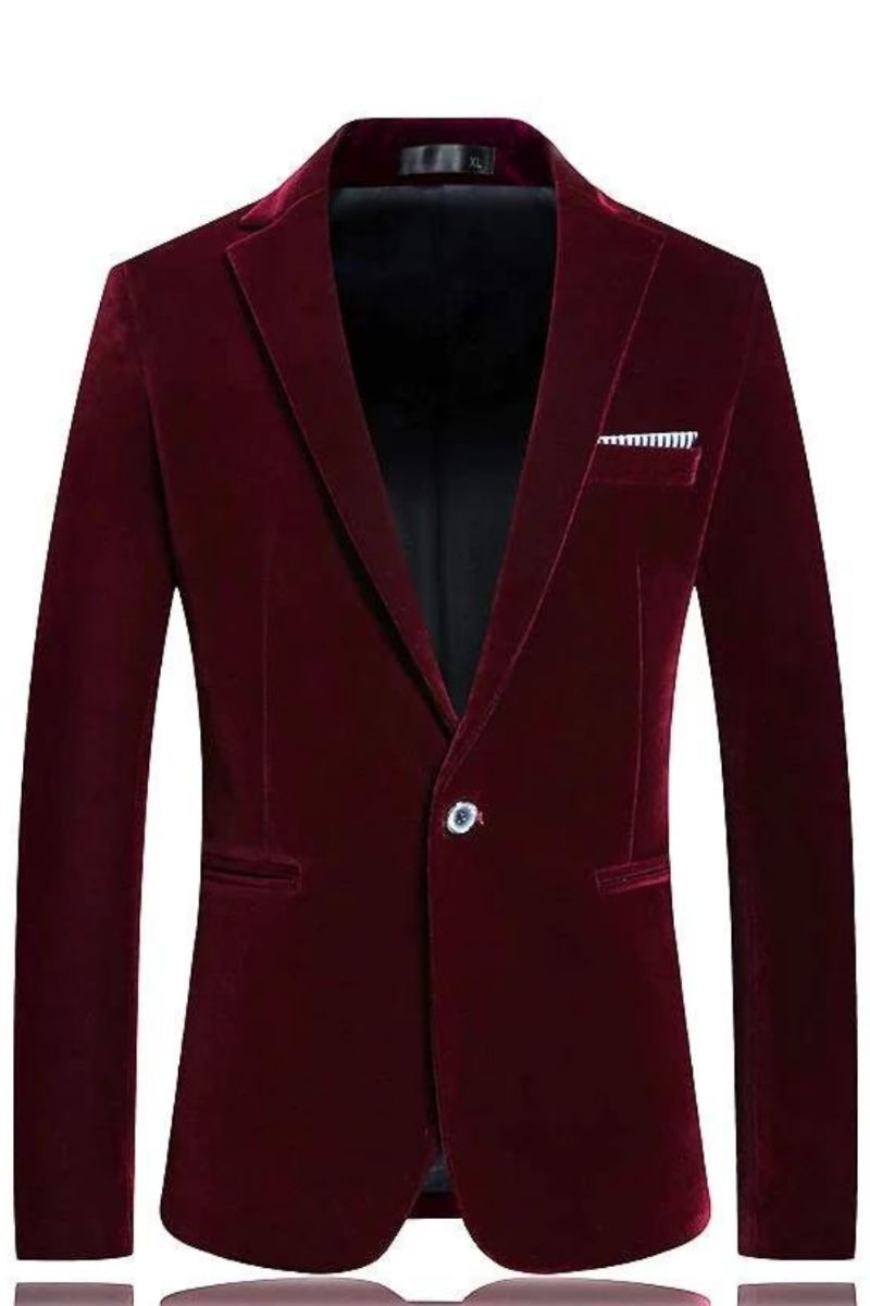 Lässige Business Herren Anzugjacke Goldener Samt Hochzeitskleid Anzug Blazer Bräutigam Gastgeber Mantel