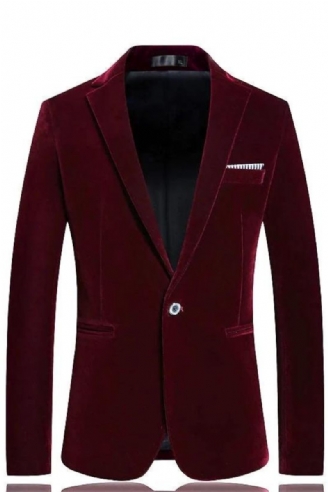 Lässige Business Herren Anzugjacke Goldener Samt Hochzeitskleid Anzug Blazer Bräutigam Gastgeber Mantel