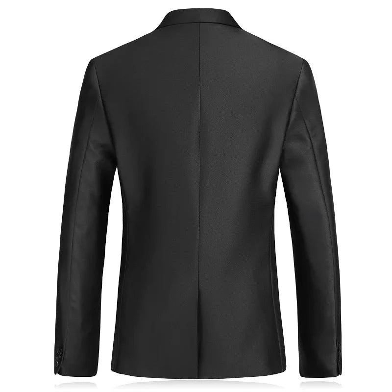 Slim Fit Anzüge Für Männer Mit Revers Business Hochzeit Bräutigam Freizeit Smoking Neueste Mantel- Und Hosendesigns - schwarz