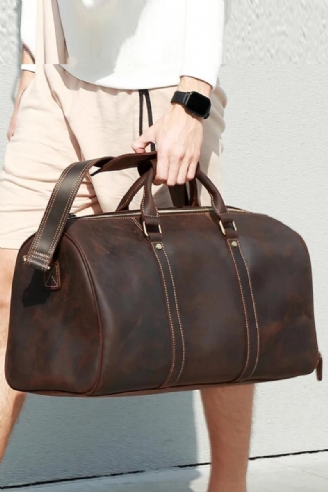 Große Reisetasche Aus Echtem Leder Business-reisetasche Für Männer Crazy Horse-leder Retro-reisetasche Wochenend-reisetasche Für