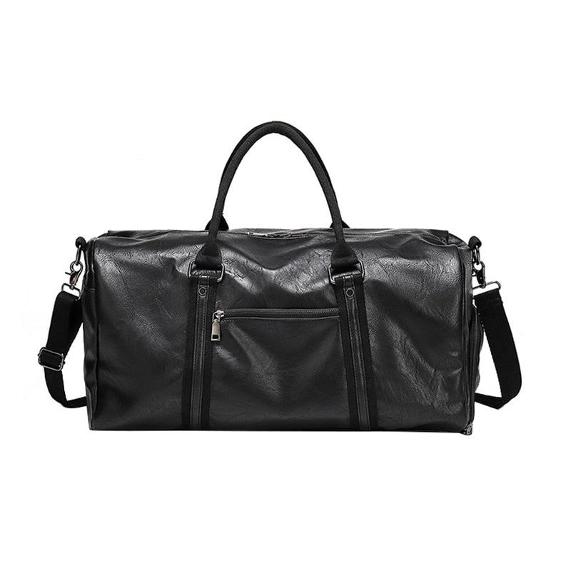 Handtasche Aus Leder Für Herren Reisetasche Mit Großem Fassungsvermögen Umhängetasche Für Männer Hand-reisetasche Lässige Kuriertaschen - Schwarz