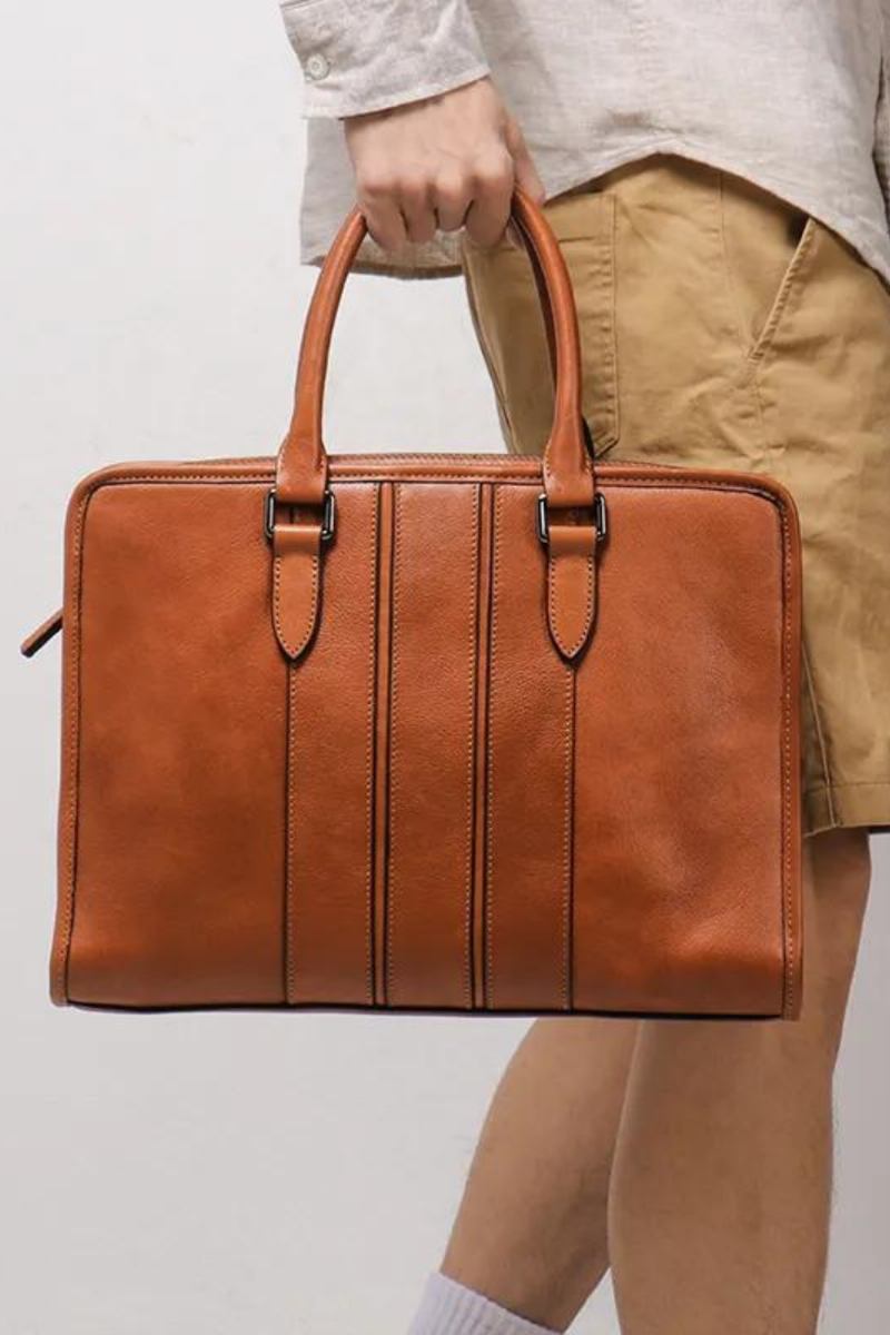 Ledertasche Vintage-aktentasche Für Männer Leichte Laptoptasche Herrenhandtasche Messenger-tasche