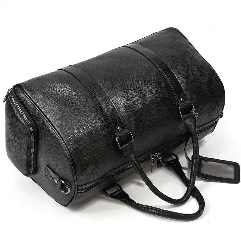 Reisetasche Aus Echtem Leder Für Herren Unisex-reisetasche Mit Schuhfach Weiche Tragetasche Für Handgepäck - braun2 (45cm)