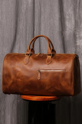 Reisetasche Für Männer Wochenendhandtasche Für Frauen Große Kapazität Vintage-reisetasche Leder-laptoptasche