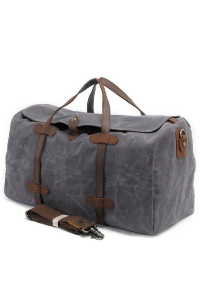 Wasserdichte Gepäcktasche Aus Gewachstem Canvas Umhängetasche Mit Großem Fassungsvermögen Reise-wochenendtasche Für Männer Reisetasche Für Geschäftsreisen - Khaki