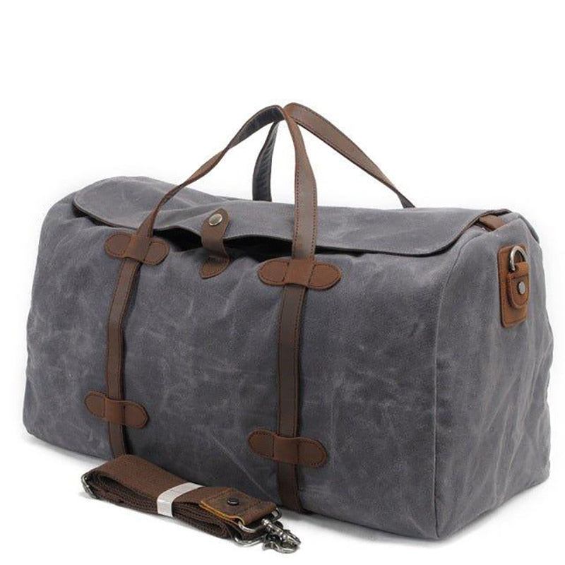 Wasserdichte Gepäcktasche Aus Gewachstem Canvas Umhängetasche Mit Großem Fassungsvermögen Reise-wochenendtasche Für Männer Reisetasche Für Geschäftsreisen - Khaki