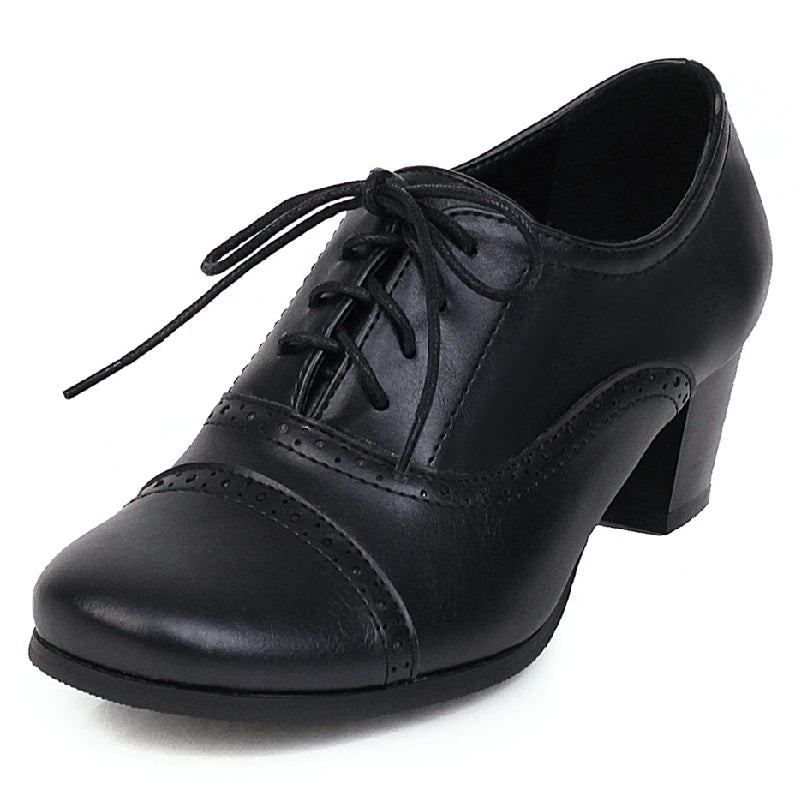 Damen-pumps Klassische Lässige Western-oxford-party-büroschuhe Für Damen - Schwarz