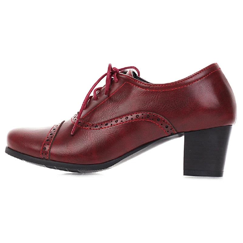 Damen-pumps Klassische Lässige Western-oxford-party-büroschuhe Für Damen - Schwarz