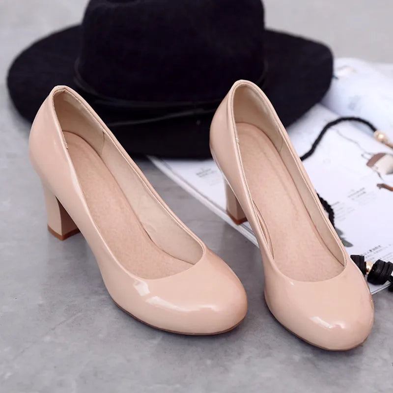 Klassische Pumps Mit Hohem Absatz Für Damen Freizeitschuhe Party Büro Hochzeitsschuhe Für - Creme