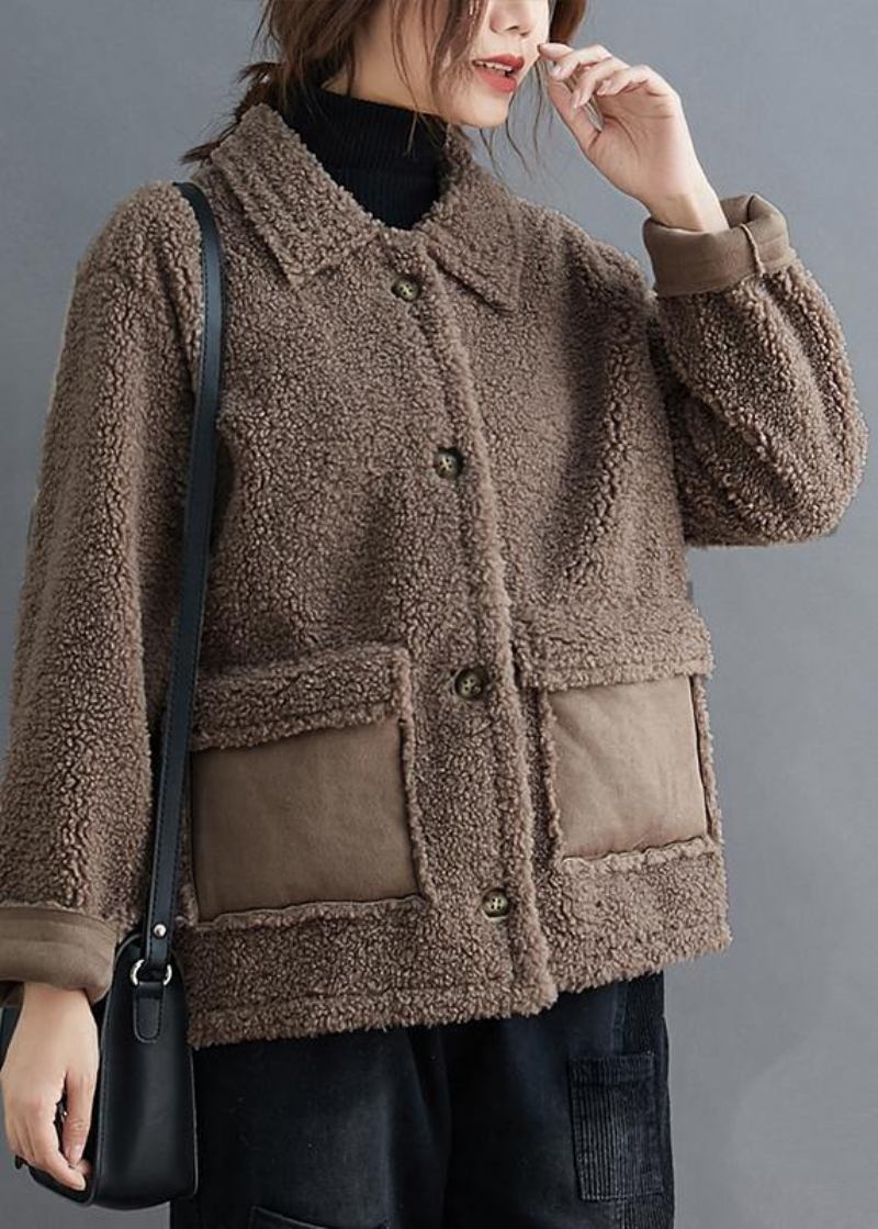 Bio-beige-mäntel Hochwertige Oberbekleidung Arbeitsoutfits Reverstaschen - Damen-Wintermäntel