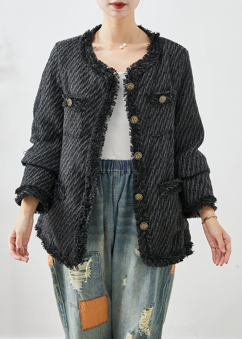 Damenjacke Mit Warmer Feiner Baumwollfüllung Und Quasten Für Den Winter - Damen-Wintermäntel