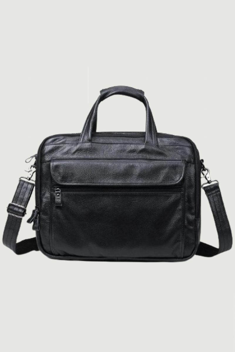 Aktentasche Aus Echtem Leder 15 Zoll Laptop-handtasche Dokumententasche Business-umhängetasche Für Männer Tote Messenger-umhängetasche - Grün