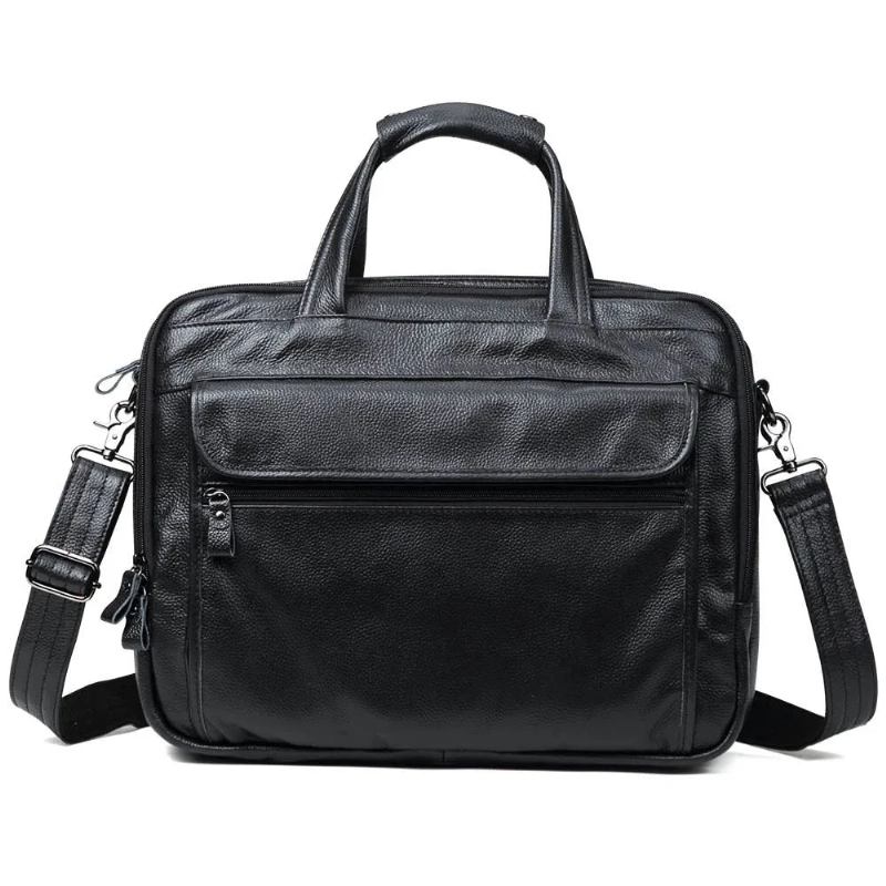 Aktentasche Aus Echtem Leder 15 Zoll Laptop-handtasche Dokumententasche Business-umhängetasche Für Männer Tote Messenger-umhängetasche - Grün