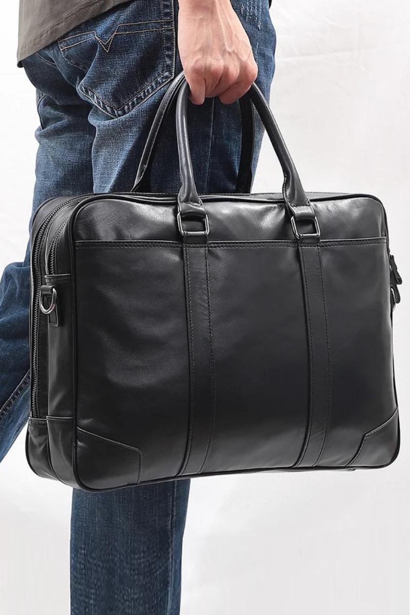 Aktentasche Aus Echtem Leder Für Herren 15.6 Zoll Laptop-handtasche Business-umhängetasche Herren-umhängetasche Umhängetaschen Reisetasche Für Männer