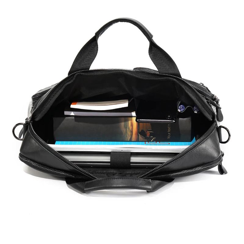 Aktentasche Für Herren Business Laptop Büro Messenger Bag Umhängetasche Handtasche - braun