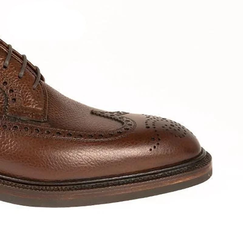 Derby-brogue-bräutigam-designer-kleid Beste Herrenschuhe Aus Echtem Leder Original Handgefertigte Businessschuhe Für Männer - Braun