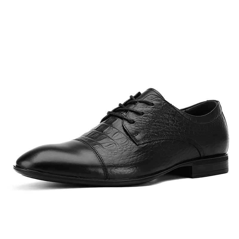 Freizeitschuhe Aus Echtem Leder Für Herren Formelle Business-schuhe Luxus-designer-schuhe - Schwarz 1