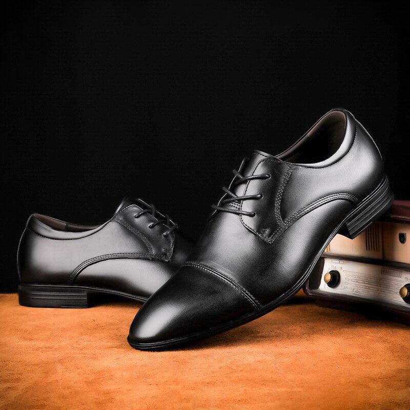 Freizeitschuhe Aus Echtem Leder Für Herren Formelle Business-schuhe Luxus-designer-schuhe - Schwarz 1