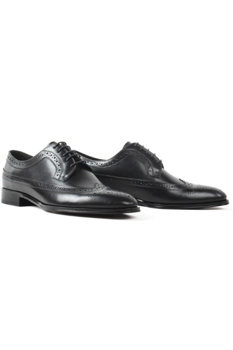 Handgefertigte Blake Schuhe Herren Schwarz Full Brogue Schuh Hochzeit Büro Formelle